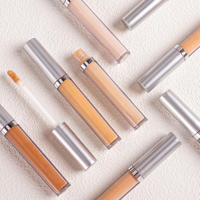 Kaely 2Pcs Hydrating Concealer Wand,Full Coverage Liquid under Eye Concealer,Long Lasting Waterproof Primer Makeup for Dark Circles and Puffiness Trouble Spots Redness,Eye Ring corrector de ojeras 05