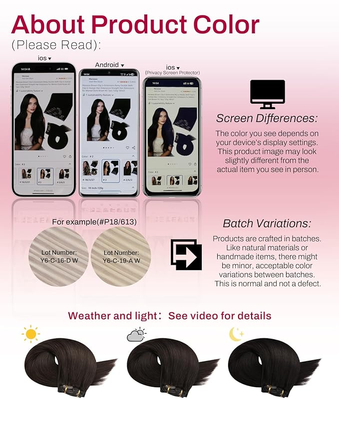 Moresoo Clip in Hair Extensions Real Human Hair Dark Brown Hair Extensions Clip ins Remy Human Hair Dark Brown Full Head for Women Straight 120g/7pcs 16 inch