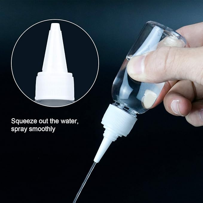 TRENDBOX 1oz / 30ml Plastic Bottle Pointed Mouth Top Cap for Essential Oils, Liquid - 12 Pack
