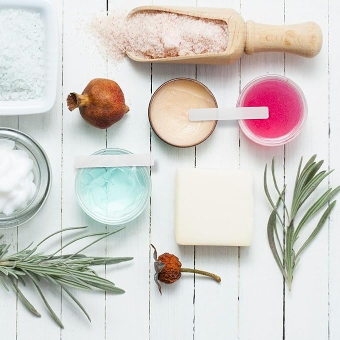 50pcs Soft Film Stick Cream Spoon Facial Mask Spoons Beauty Supplies Facial Cream Beauty Scrapers Makeup Tools Beauty Accessories Makeup Spoons Cream Spatulas