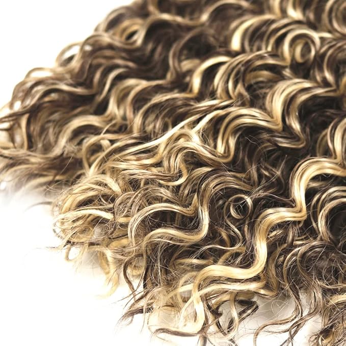 26 28 30 Inch Blonde Bundles Human Hair Highlight Deep Wave Bundle 2 Tone Brown Mixed With Blonde Bundles Niegmeag Brazilian Virgin Remy Hair Extensions 300g