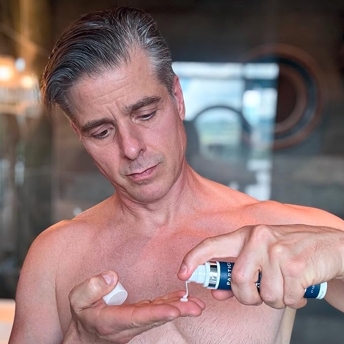 Particle Men Scalp Cream with Biotin for Helps Fight Hair Loss and Promotes Thick Full Hair (1.69 oz) Includes Scalp Massager