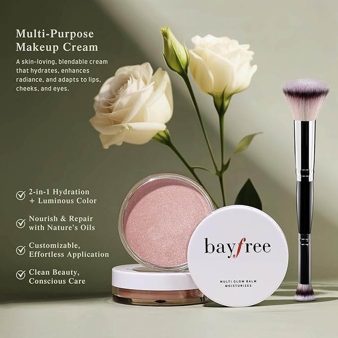 Multi Glow Balm Set, Cream Blush with Double-ended Brush, Radiant Finish, Hydrating, Creamy, Radiant Finish, Lightweight & Blendable Color, Face Balm