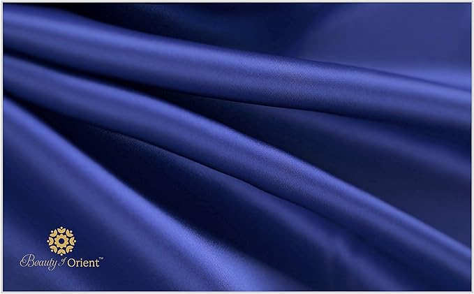 25 Momme Premium Mulberry Silk Pillowcase for Hair and Skin | Handcrafted Hypoallergenic & Anti-Acne Silk Pillow Cases with Zipper | King - 20" x 36", Royal Navy