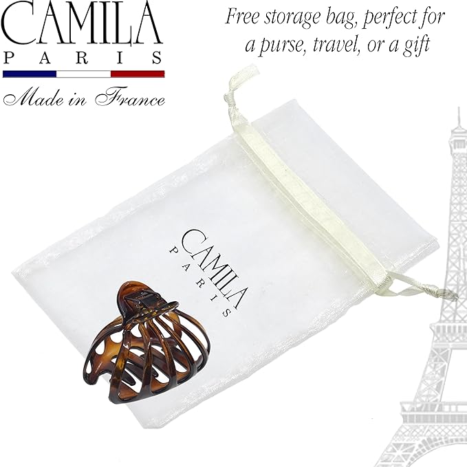 Camila Paris CP3050-CP3631 French Octopus Hair Clip for Women for Thick Volume Hair, Girls Hair Claw Clips Jaw Fashion Durable Styling Hair Accessories for Women, Strong Hold Grip, Made in France