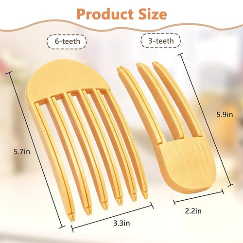 2PCS Hair Volume Clips Root Booster Clips For Women Hair Volume Clip Styling Tools Yellow
