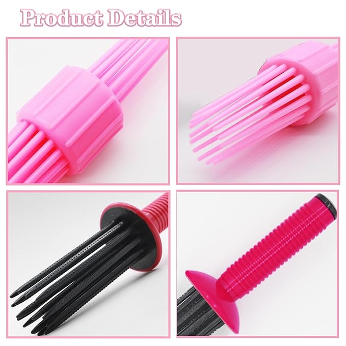 2PCS Curling Roll Comb, Curly Hair Brush for Curly Hair, Three Different Sizes of Styler Curl Brush Hairr Tools for Casual Wear or Special Events