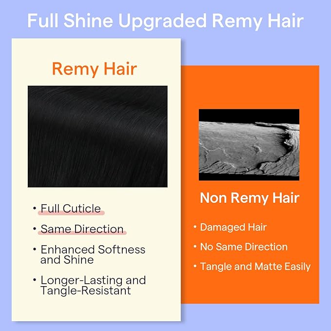 Full Shine Clip on Black Hair Extensions Real Human Hair 7 Pcs 120 Grams Remy Hair Silky Straight Clip in Hair Extensions for Black Women 16 Inch
