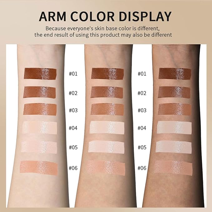 Multi-Use Foundation Stick Beauty Balm Serum Boosted Skin Tint, On-The-Go Tinted Solid Serum, Lightweight and Buildable Creamy Skin Tint Stick Makeup, Natural Finish(03#)