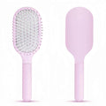 Hair Brush for Women, Detangler Brush Full Sized, Detangling Paddle Pain-free on All Hair Textures, Pink and Light Grey Cushion Base,1 Pack