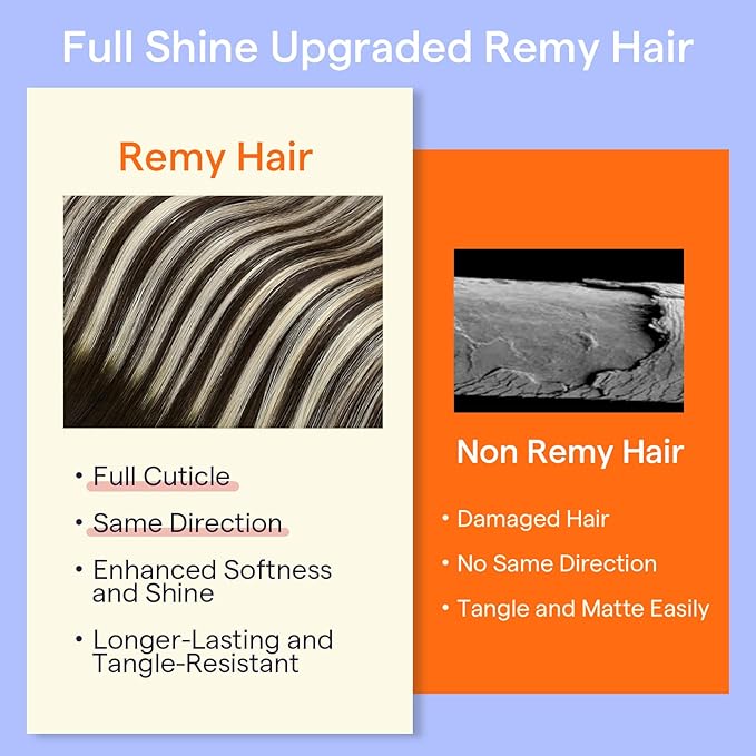Full Shine Clip in Hair Extensions Balayage Human Hair Extensions Clip ins Dark Brown to Platinum Blonde Hair Clip in Extensions Natural Straight Hair for Highlights 22 Inch 7 Pcs 120 G