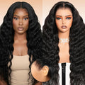 Arabella 13x6 Deep Curly Human Hair Wig 210% Density Curly Wigs Human Hair 100% Glueless Lace Front Wig 12a Pre Plucked Bleached Pre-Cut Wigs (26inch,13x6 deep curly wig)
