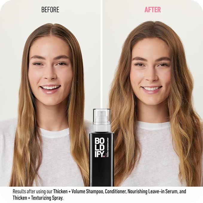 Boldify Hair Thickening Spray - Volume Booster - Stylist-Recommended Texture Spray for Hair Women & Men - 8oz