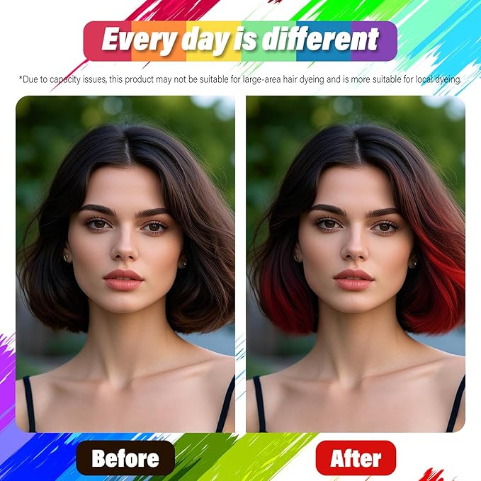 Halloween Hair Spray,Temporary Hair Color Spray for Women Kids Men,Washable Hairspray,Colored Hair Spray,Color Hairspray for Halloween,Party,Cosplay,Christmas Day (03#Red)