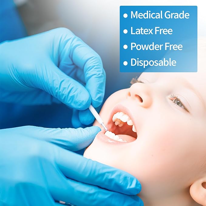 Blue Nitrile Gloves Disposable, Latex & Powder Free, Food Safe Gloves for Cooking Kitchen Cleaning Healthcare Salons