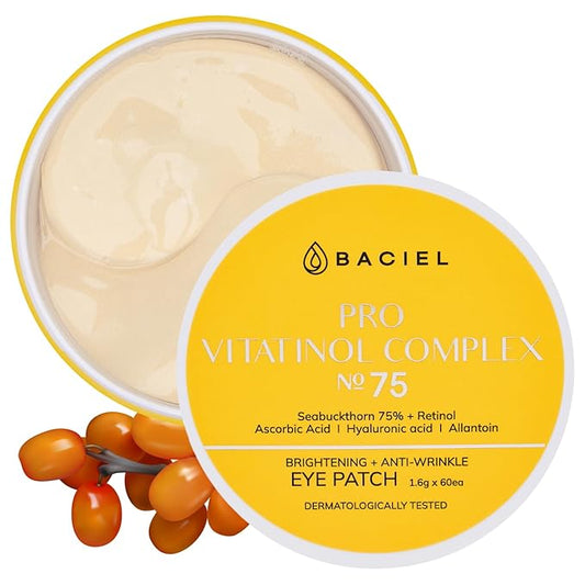 75% Sea Buckthorn with Retinol under Eye Hydrogel mask for Dark circles, Wrinkle and puffy eyes - PRO VITATINOL COMPLEX