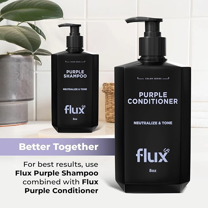 Purple Shampoo and Conditioner for Blonde Hair Women & Men – Blonde & Silver Hair Toning – Anti-Brass Sulfate Free Shampoo and Conditioner 8oz