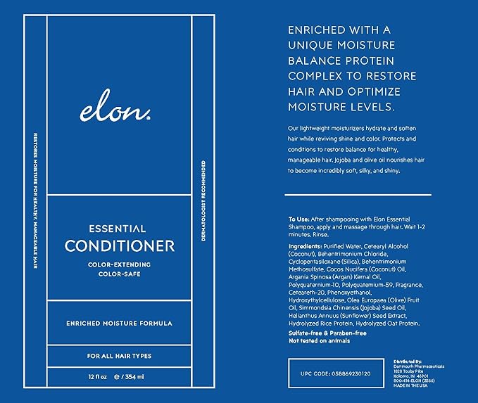 Elon Complete Kit for Thinning Hair – Elon Essential Shampoo and Conditioner Set + Matrix 5000 Hair Growth Supplement – NO Sulfates, Parabens or Phthalates
