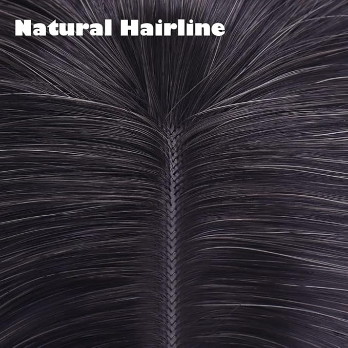 BERON 14 Inches Silver Wig for Women Silver Gray Wig Short Curly Synthetic Wigs with Bangs Ombre Grey Wigs Hairnet Include