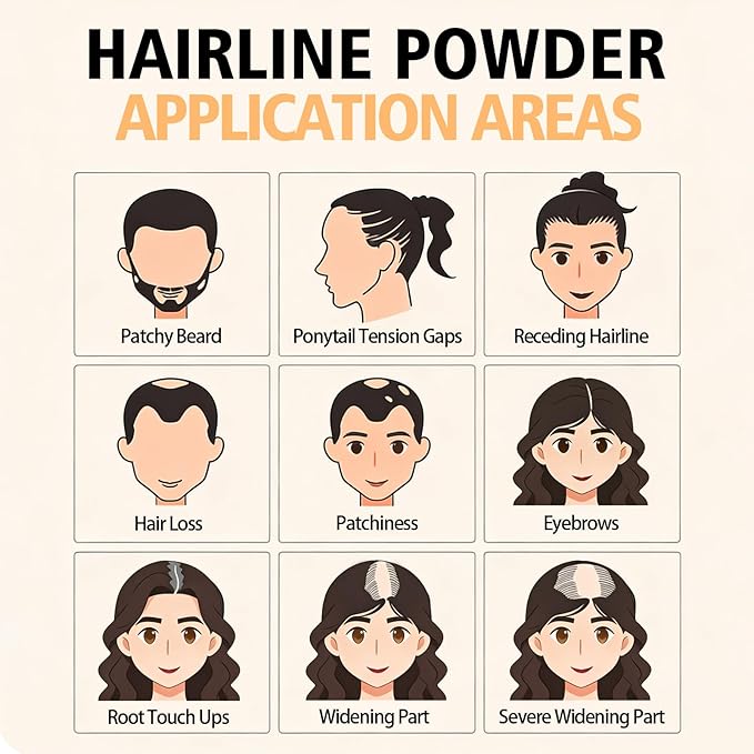 Root Cover Up Powder Hairline Powder for Women Root Touch Up Hair Color for Bald Spots, Eyebrows, Beard Line, Light-Blonde Hair Fibers for Thinning Hair Shadow Cover Up 2 Pack (Light Blonde)