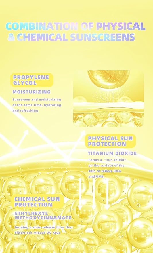 Shimmer Face Primer with Sunscreen, SPF 30, Highlighting Fine Glitter Brightening + Sun Protection, Moisturizing Sunscreen, Natural & Refreshing, Oil-Controlling,Non-Greasy Isolation Primer