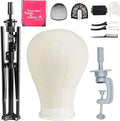 Neverland Beauty & Health 23 Inch Wig Head, Wig Stand Tripod with Head, Wig Head Stand with Mannequin Head for Wigs, Wig Stand with Head, Adjustable Tripod Manikin Head Set for Cosmetology(White)