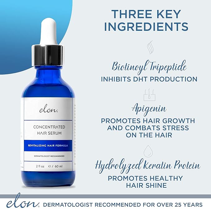 Elon Complete Hair Care Kit for Advance Hair Loss – Scalp Cleaner & Concentrated Serum Set + Matrix 5000 Hair Growth Supplement for - Suitable for All Hair Types, (60 Tablets)