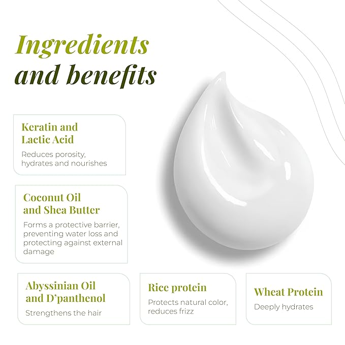 Expert Hair Bio Protein Organic, Brazilian Keratin Hair Treatment - 1kg/35.3 oz, All hair types, Formaldehyde-free, Strengthening, Smoothing, Reduce Frizz, Moisturizing, Softening