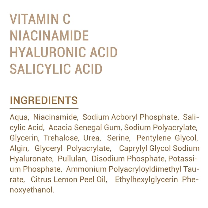 Niacinamide with Salicylic Acid Serum for Face, Hydrating Dark Spot Facial Serum & Plumb Skin, Daily Skincare Essential, 1 fl. oz, Made in Europe