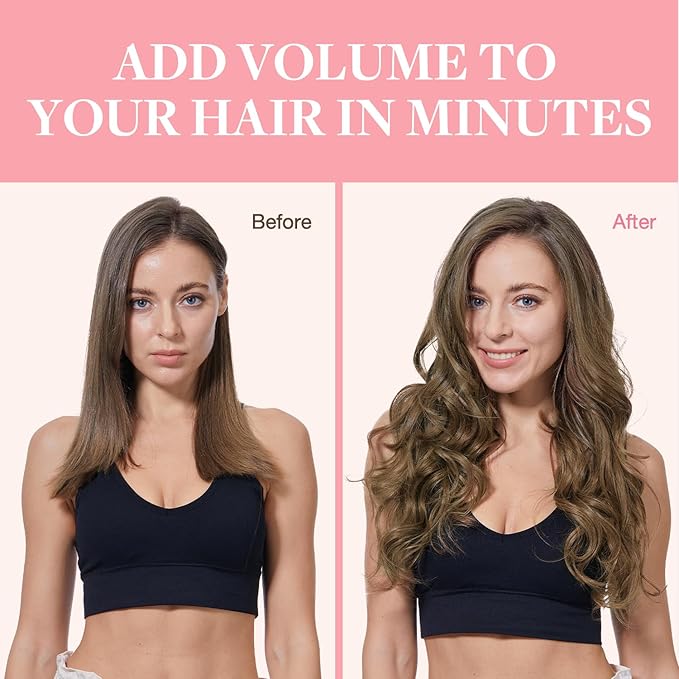 GOO GOO Clip in Hair Extensions Real Human Hair, Remy Human Hair Extensions Clip ins for Women, Natural Human Hair, 22inch 120g 7Pcs, 5 Light Ash Brown