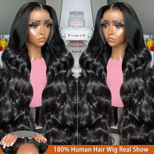32 Inch 13x6 Body Wave Lace Front Wigs Pre Plucked HD Transparent Lace Frontal Wig Glueless 100% Virgin Human Hair with Baby Hair for Women