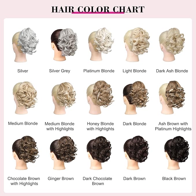REECHO 9" Short Ponytail Extension, Classic Loose Curly Wavy Claw Clip Pony tails Hair Extensions HP001 Hairpieces for Women - Light Blonde