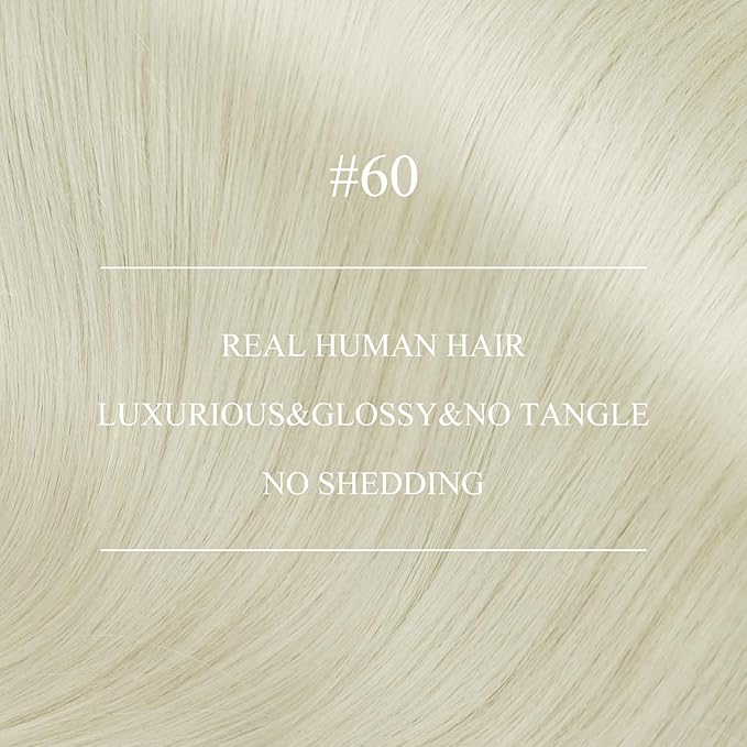 YoungSee Nano Ring Hair Extensions Human Hair Platinum Blonde 26inch Nano Bead Hair Extensions Human Hair Blonde Nano-Ring Hair Extension Blonde Nano-Link Extension Real Human Hair for Long 50s 50g