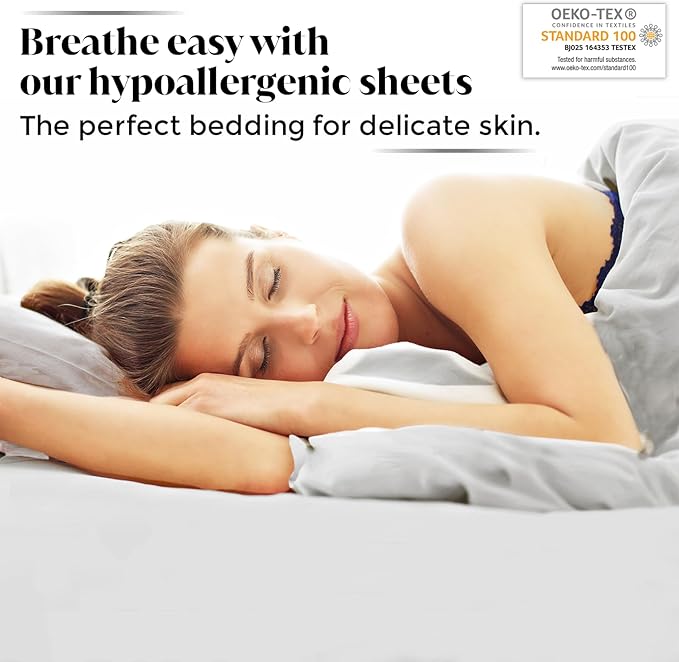 Luxury Bamboo Market | Queen Envelope Pillowcase Set | 100% Viscose Made from Bamboo | Organically Grown | Ultra Soft | Cooling | 2pcs [Dove Grey]