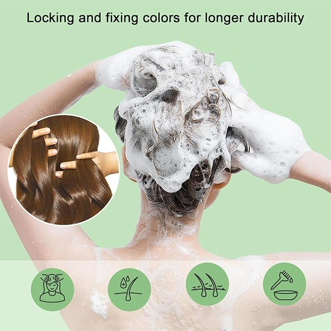 Hair Dye Shampoo, 3 in 1 Gray Hair Coverage, One-Step Wash-In Hair Dye, Shampoos for Color Treated Hair, Semi Permanent Hair Color Shampoo for Women & Men, 13.6 fl. oz, (Subdued Coffee Hue)