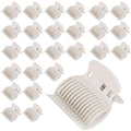 Tbestmax 24 Hot Roller Clips for Hair Curler Claw Clip Replacement Hair Section Styling for Women Girls White