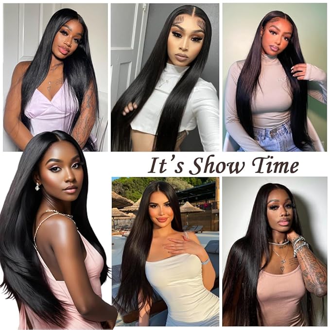 30 Inch 13x6 Lace Front Wigs Human Hair 200 Density HD Full Frontal Straight Lace Front Wigs Real Human Hair Wigs Pre Plucked Wigs for Women