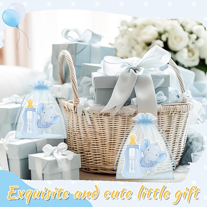 24 Set Baby Shower Lip Balm Bulk Baby Shower Party Favors Baby Shower Gifts for Guests Elephant Themed Decorations Natural Flavored Lip Moisturizer Lip Care Products for Girls Women Kids