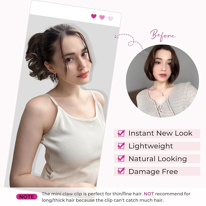 REECHO 9" Short Ponytail Extension, Classic Loose Curly Wavy Claw Clip Pony tails Hair Extensions HP001 Hairpieces for Women - Platinum Blonde
