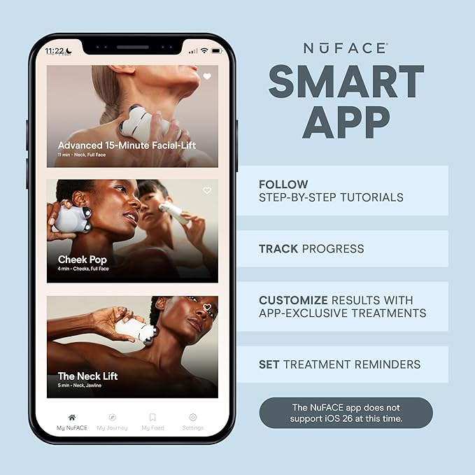 NuFACE Trinity+ Microcurrent Facial Device, Wrinkle Reducer + Effective Lip & Eye Attachment - FDA Cleared Face Toning Device for Targeted Treatment + Microcurrent Gel Activator & Silk Creme