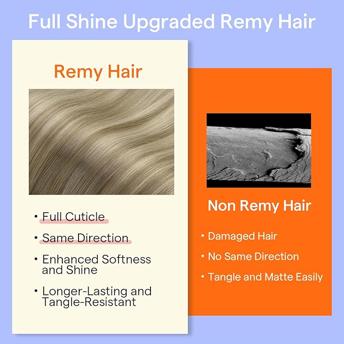 Full Shine Clip in Hair Extensions Real Human Hair Brown Balayage Clip in Real Hair Extensions Light Brown to Ash Brown Mix Platinum Blonde Natural 18 Inch 7 Pcs 120 G