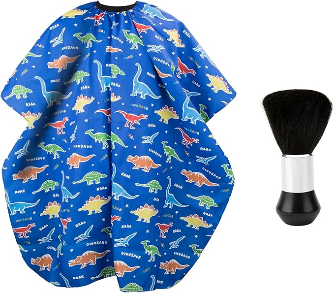 Himart Hair Cutting Barber Cape Professional Haircut Salon Cape for Men Women (Blue Dinosaur)