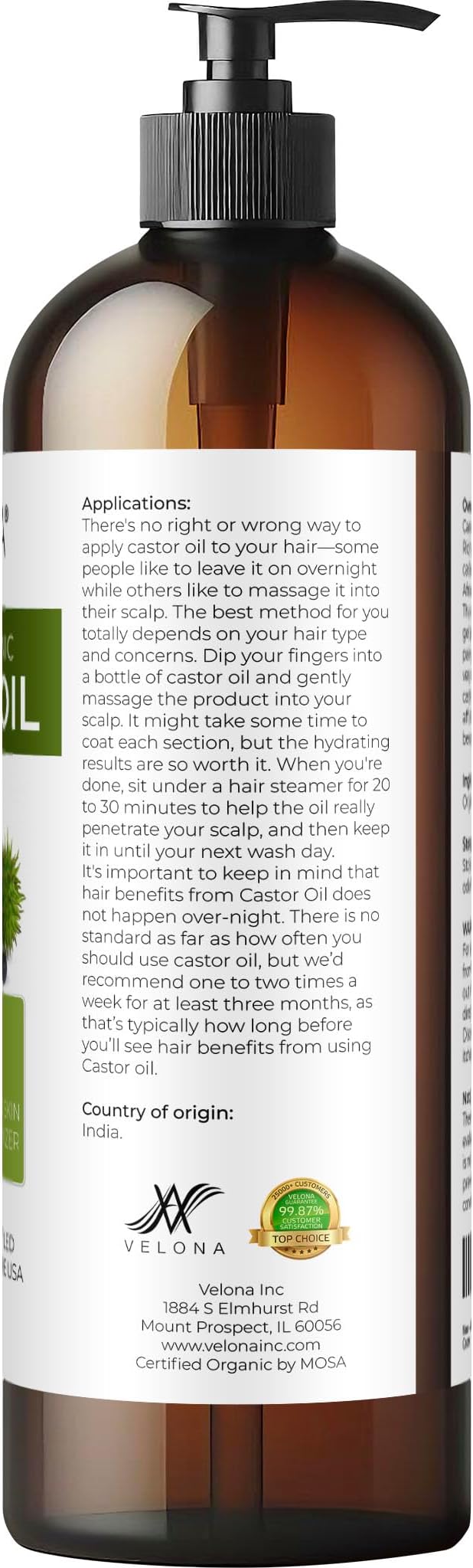 velona Amla Oil USDA Certified Organic - 16 Fl Oz | 100% Pure and Natural Carrier Oil | Extra Virgin, Unrefined, Cold Pressed