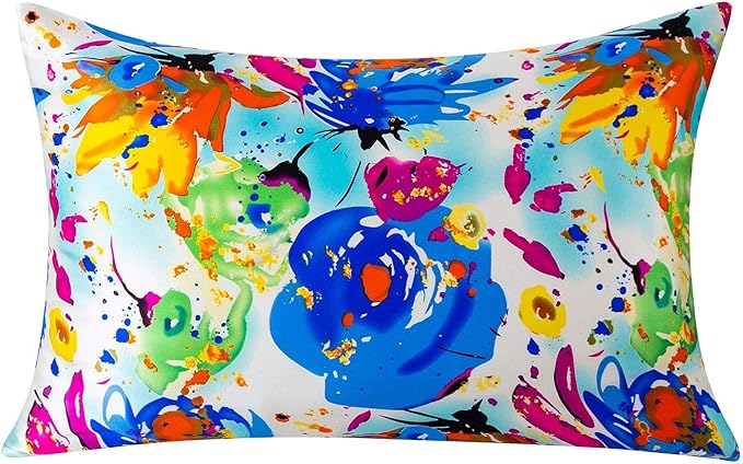 SLPBABY Silk Pillowcase for Hair and Skin with Hidden Zipper Print (Queen, Pattern3)