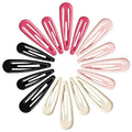 Metal Snap Hair Clips, No Slip Hair Clips for Thick/Thin Hair, 16pcs Medium Barrettes for Women Kids Hairstyle Makeup Accessories (8pcs 2.36inch & 8pcs 2.7inch) (Pink Pink)