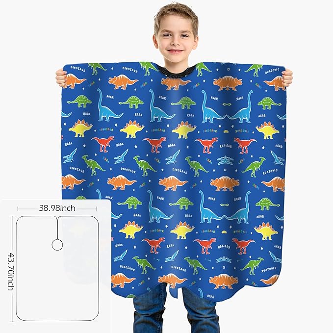 Himart Hair Cutting Barber Cape Professional Haircut Salon Cape for Men Women (Blue Dinosaur)