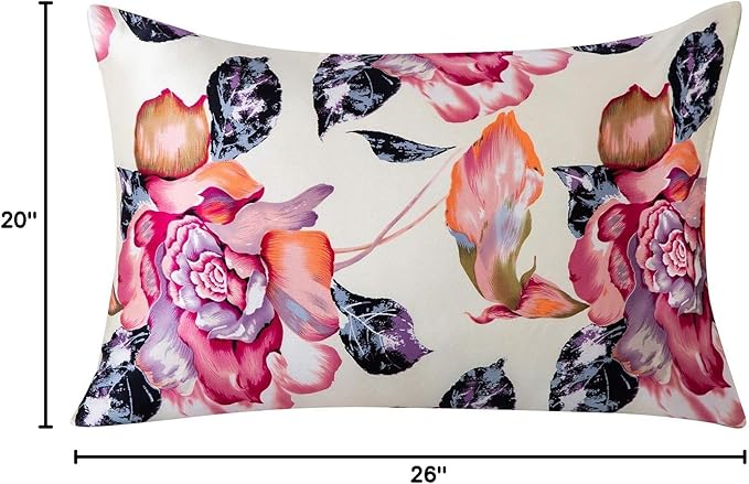 SLPBABY Silk Pillowcase for Hair and Skin with Hidden Zipper Print (Standard(20''x26''), Pattern20)