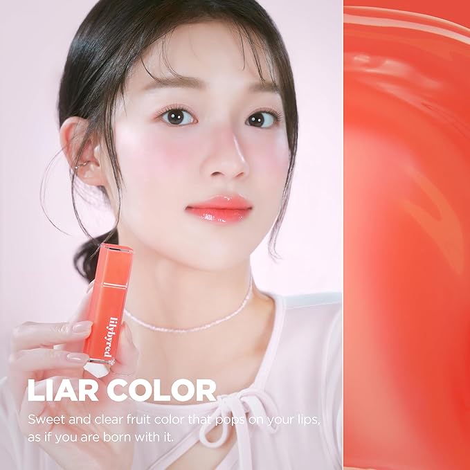 lilybyred Bloody Liar Coating Tint | Korean Glossy Lip Stain, Vivid & Juicy Color, Syrupy Shine, Moisturizing, Long-Lasting & Smudge-Proof, Non-Sticky, Lightweight, 0.14 oz. (02 Sentimental Lychee)