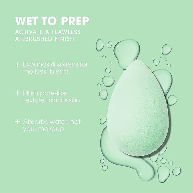 Beautyblender® | Mint Beauty Blender Makeup Sponge, Super-Soft Foam Easily Blends Foundations, Powders & Creams, Made in USA, Reusable, Washable, Streak Free Application, Vegan, Cruelty Free