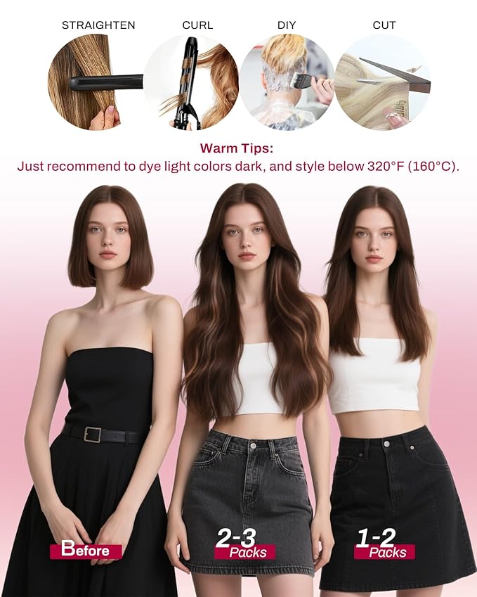 Moresoo Seamless Extensions Clip in Human Hair Light Brown Ombre Golden Blonde Seamless Balayage Clip in Hair Extensions Human Hair 7pcs/120g 22inch